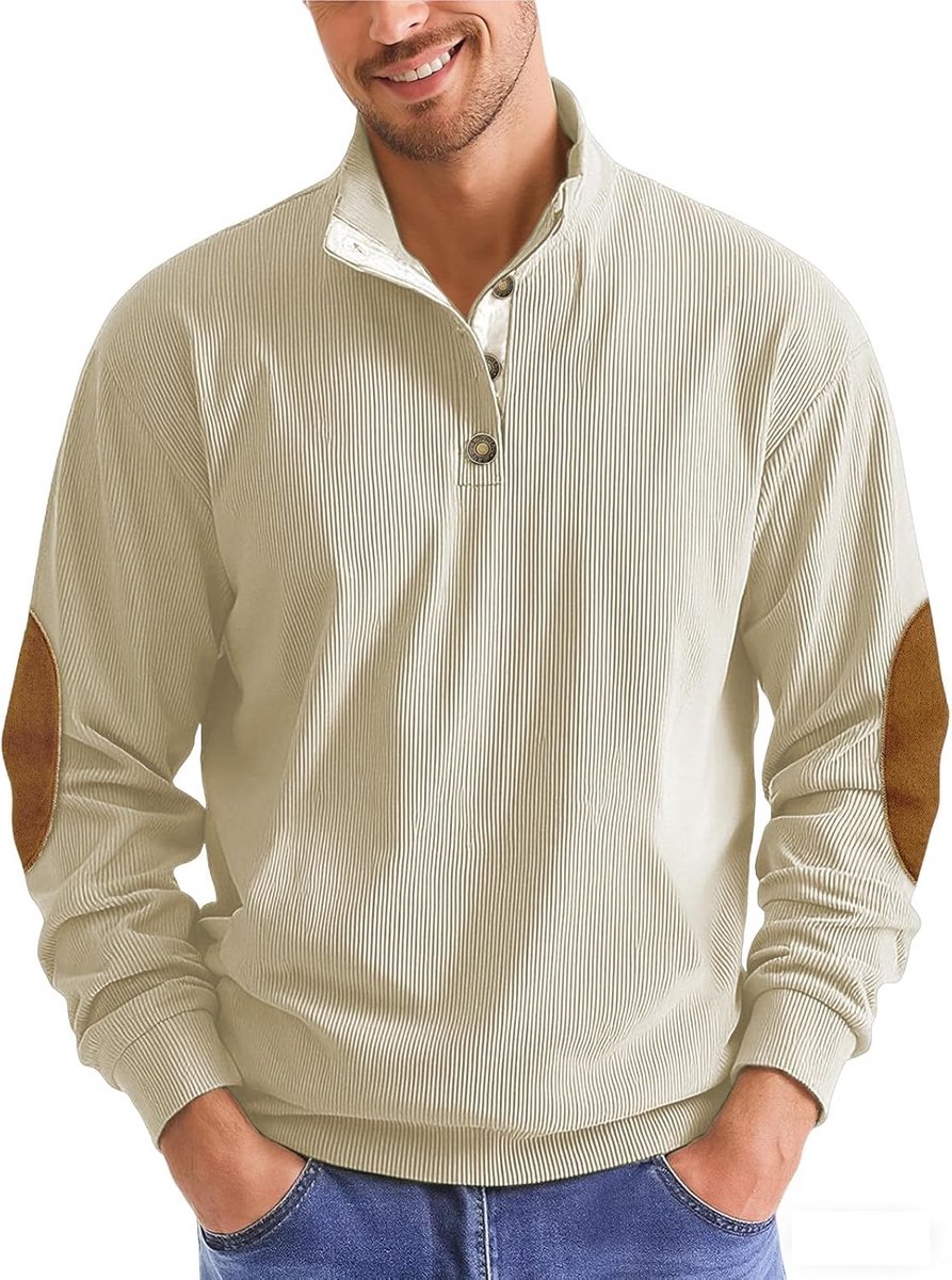 Heren Trui met Ronde Hals Katoenmix Winter Herfst Casual Lange Mouwen