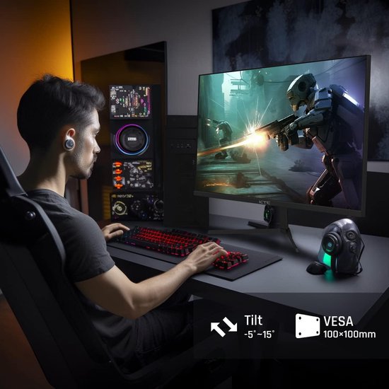 Snelle 24 Inch Gaming Monitor met 165Hz IPS Paneel en HDR10 van Merkloos — afbeelding 3