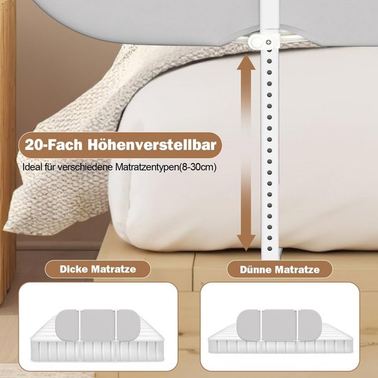 Inklapbaar Bedhek XXL 120 cm - Verstelbaar Kinderbedhek voor Allerhoogste Veiligheid — afbeelding 3