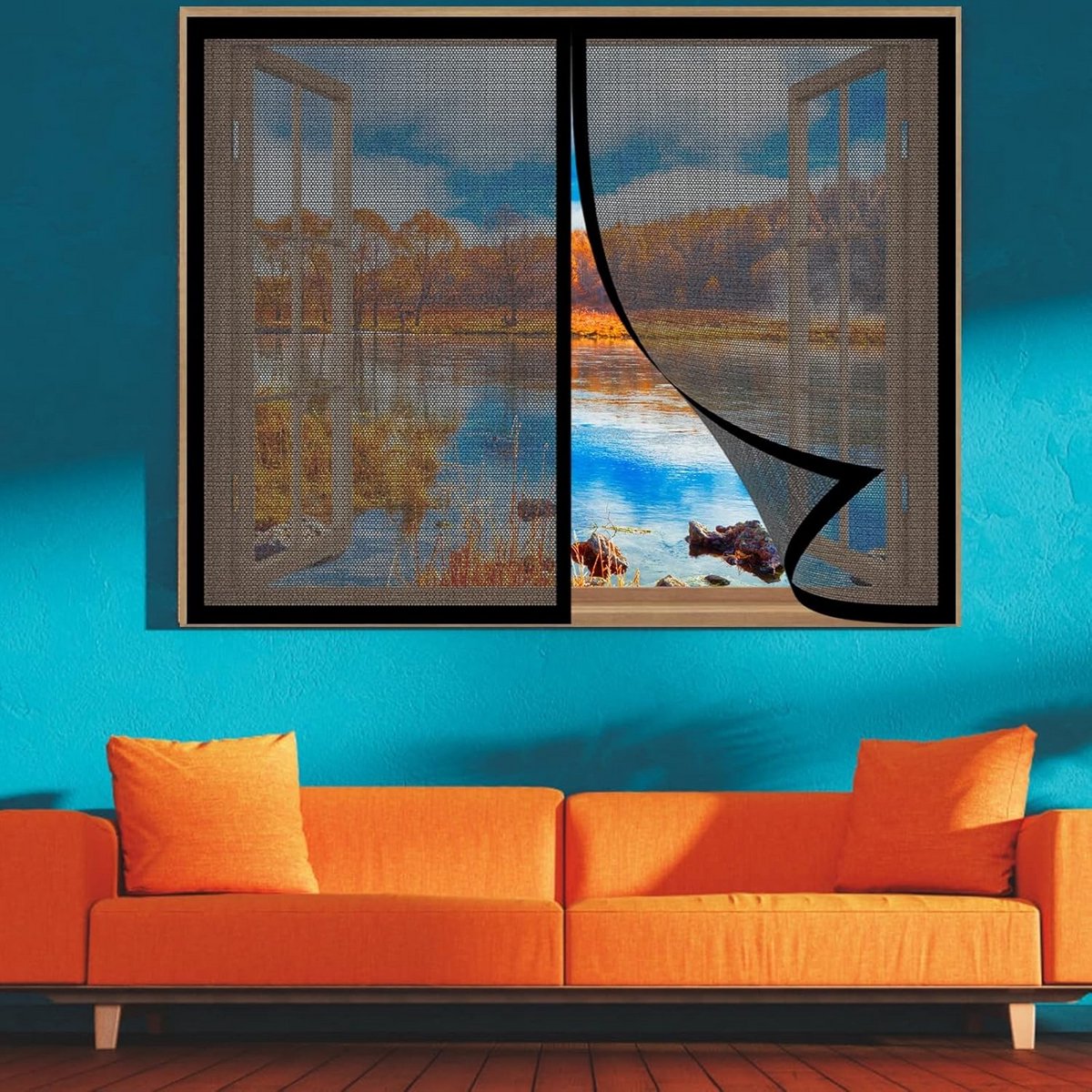 Magnetisch Hor voor Raam 60x195 cm Eenvoudige Montage - Houd Insecten Buiten