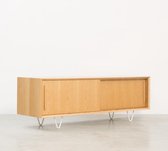 Furnified - Eiken TV-meubel - Natuurlijk Hout - Oskar (150cm) - Witte