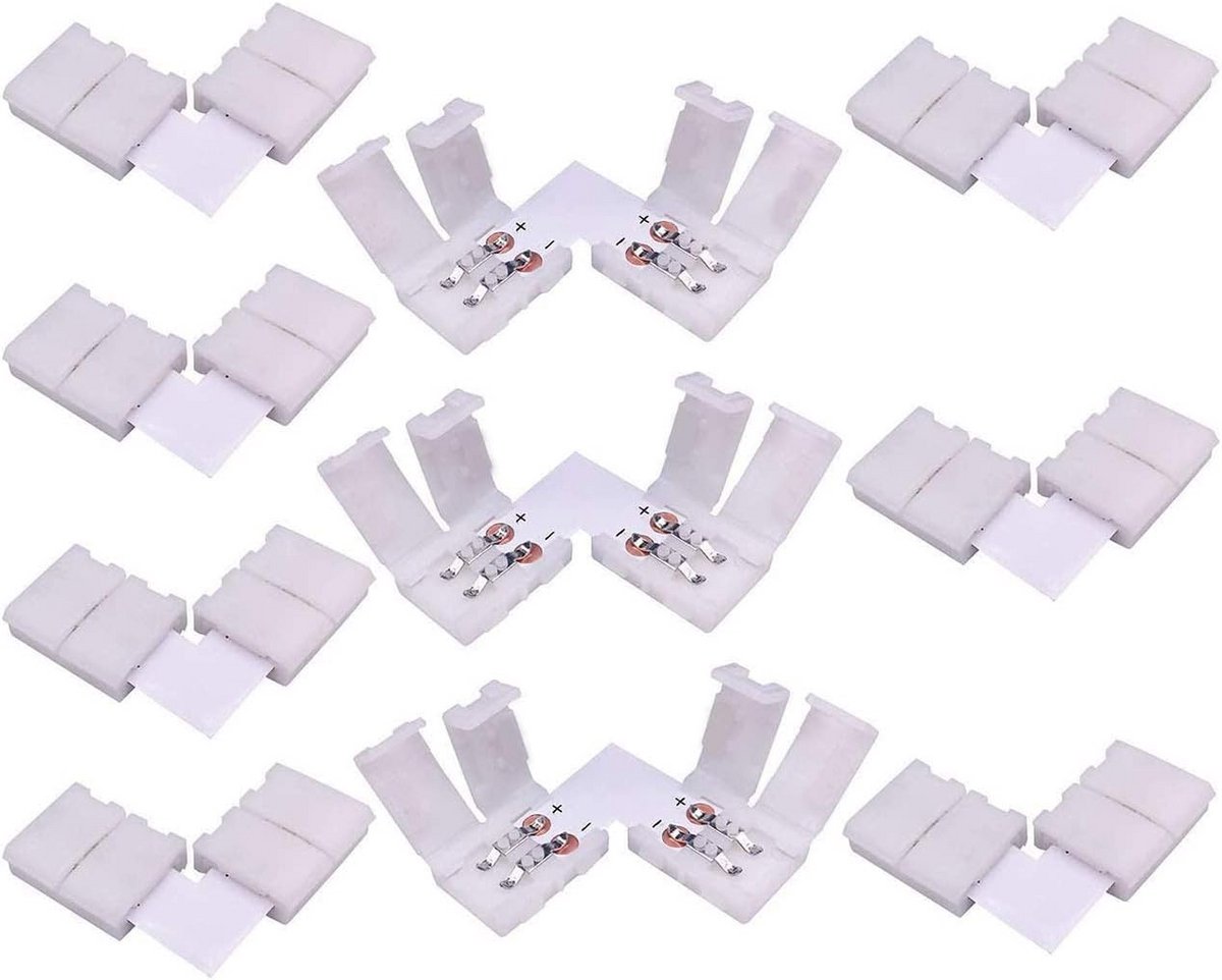 10 Stuks L-vormige Hoekverbinders voor 10mm 2-polige LED-Strips