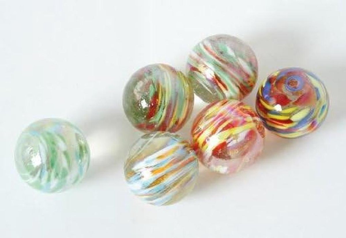 Glazen Knikkers 40 mm Set van 6 Stuks