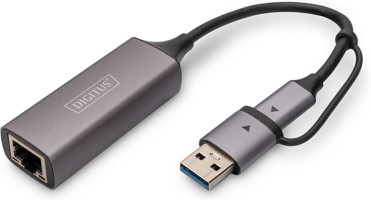 Snelle 2.5 Gbit/s USB-C naar RJ45 Netwerkadapter met USB-A Compatibiliteit