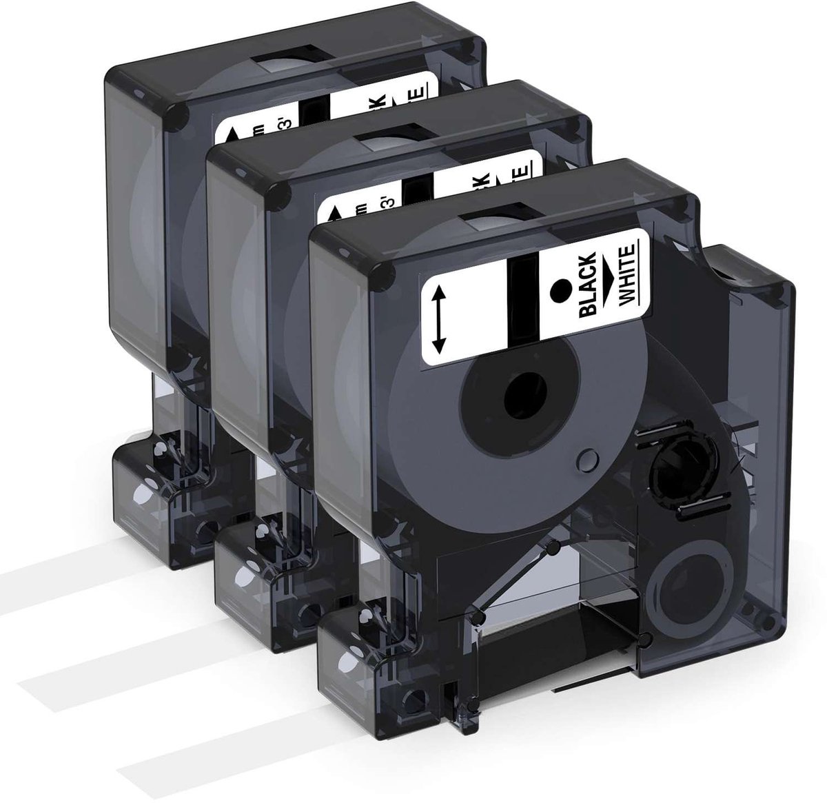 3x ABC huismerk label cassette geschikt voor Dymo D1 40913 S0720680 wit 9mm x 7m geschikt voor Labelmanager 100 120P 150 160 200 210D+ 260P 280 300 350 350D 360D 400 420P 450 500TS