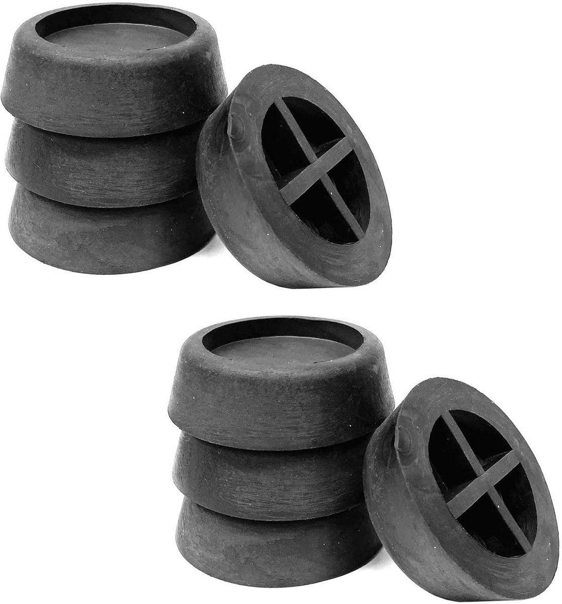 8x Universele Rubberen Trillingsdempers voor Wasmachine en Droger