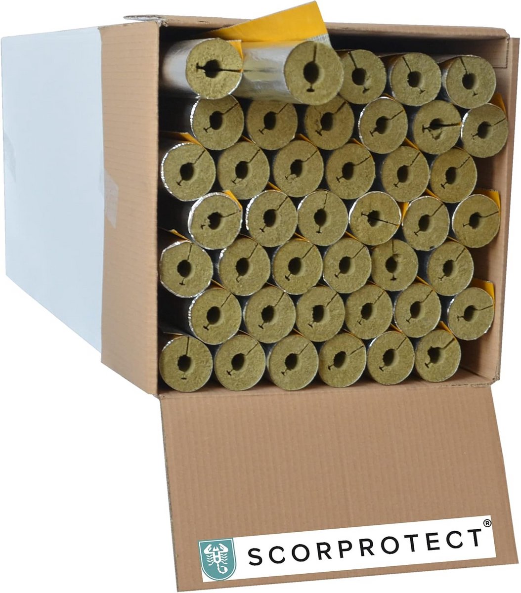 Steenwol Buisisolatie met Aluminium Schuim - 20mm Isolatie voor Verwarming en Waterleidingen