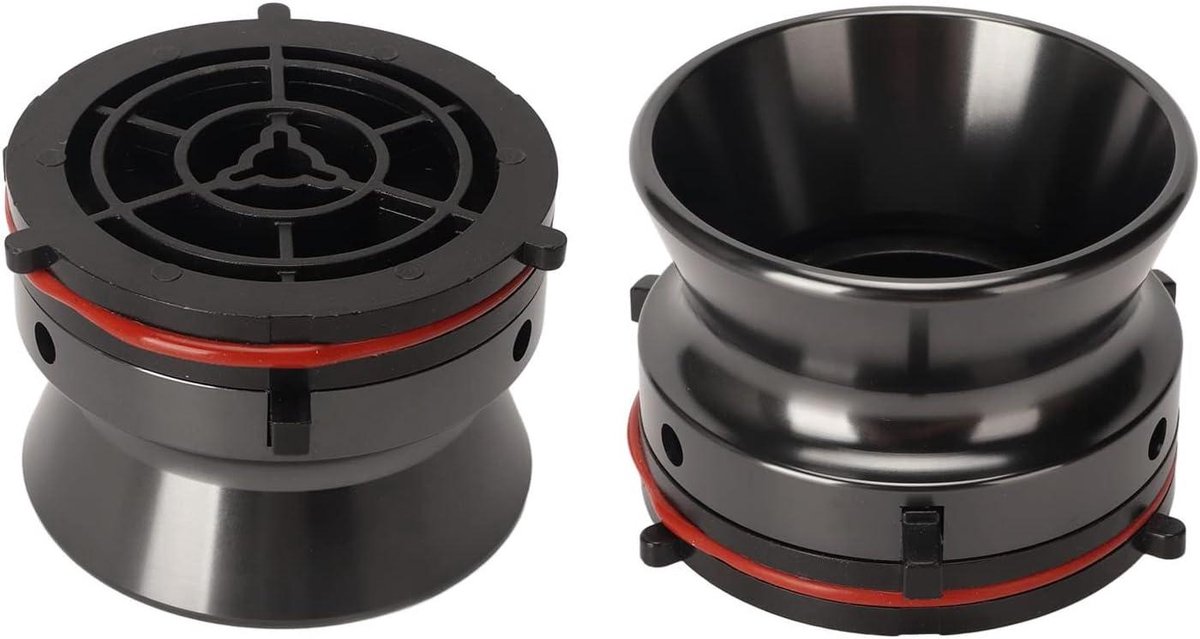 Naafadapters voor 10 Inch Bandrecorder - Universele Laadapparaat Grijs - Set van 2 Stuks.