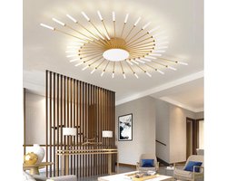 Moderne Dimmedbare LED Plafondlamp Goud/Zwart Design met Afstandsbediening