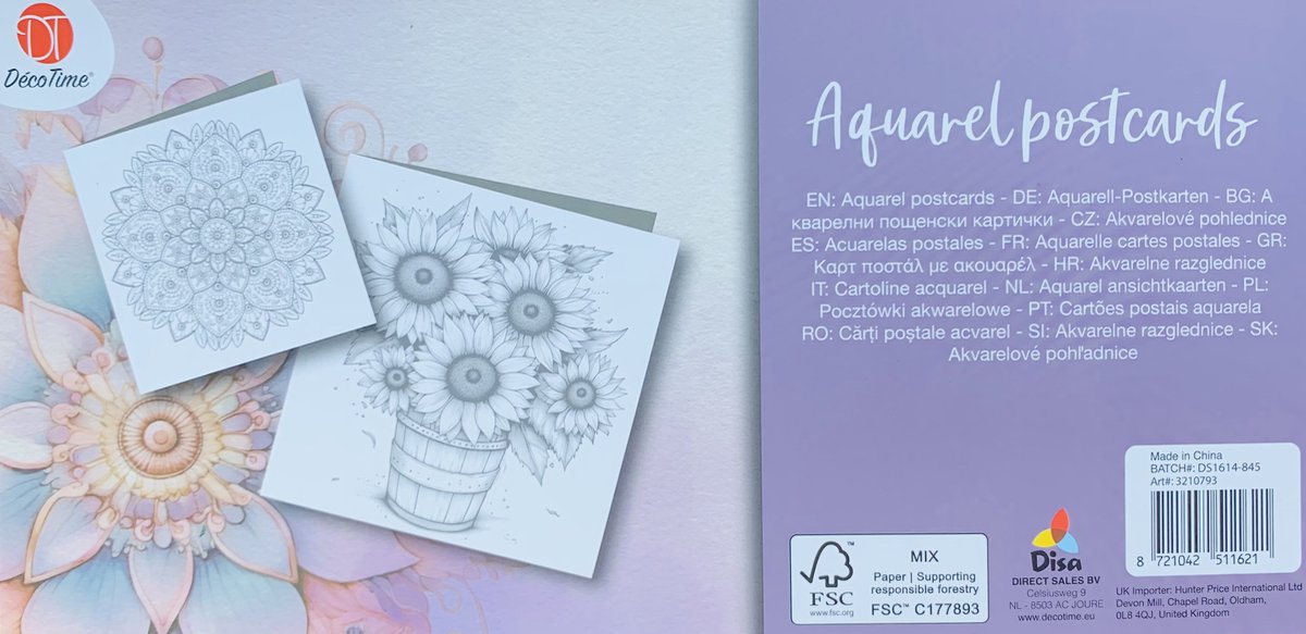 24st Aquarel Ansichtkaarten, 10,5 x 15,5cm Blanco Aquarelkaarten 300gsm Aquarel Papieren Kaarten Kunstbenodigdheden voor Doe-Het-Zelf Wenskaarten Bedankbriefjes Uitnodiging (Ruwe Textuur