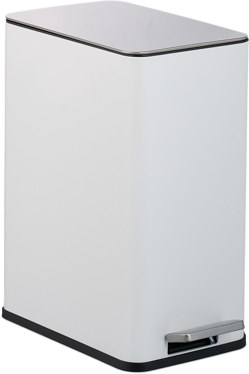 badkamer prullenbak - 10 l - softclose - binnenemmer - ijzer - wit