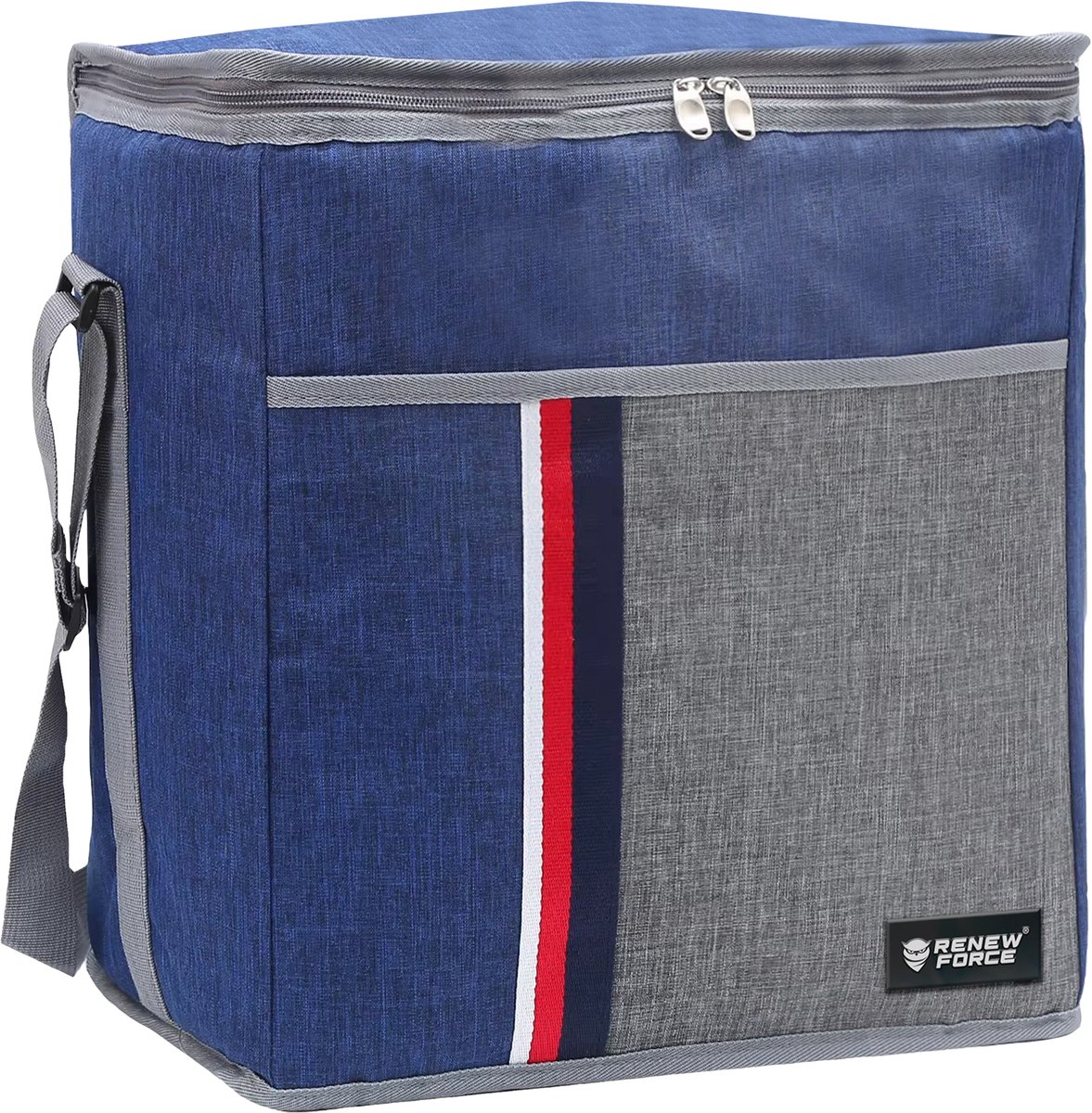 De thermische tas met een inhoud van 18 liter is een praktische koeltas, ideaal voor op het strand, een picknick of een uitstapje. Hij houdt eten en drinken op temperatuur, zodat alles vers blijft tijdens het reizen.