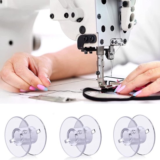 25 stuks - Spoel - Naaigaren Opbergbox - Naaimachine spoel - Spoeltjes voor naaimachines - Kunststof spoel - Organizer Naai Spullen - transparante plastic spoeltjes met spoelhuis - naaimachine accessoires - transparant - 2*2*1 cm — afbeelding 2