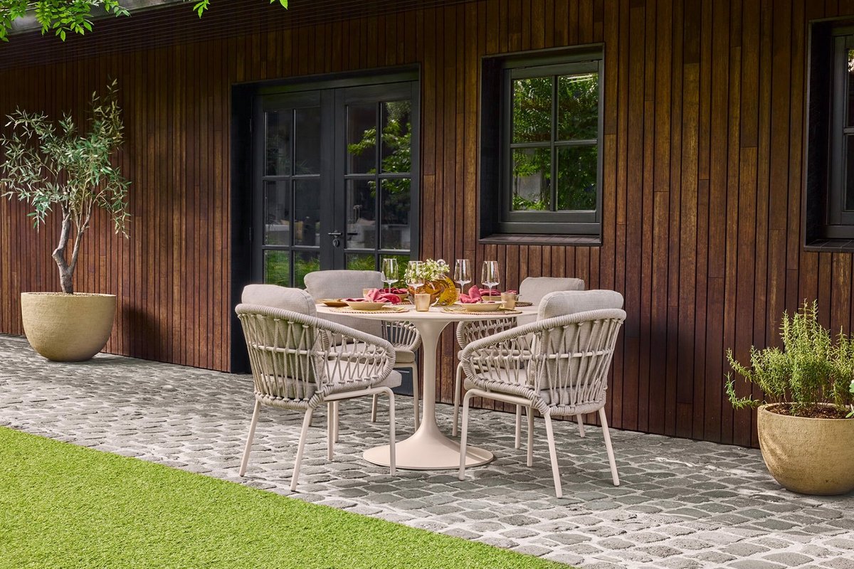 Suns Tosca chaise de jardin dining rope - Camel Sand