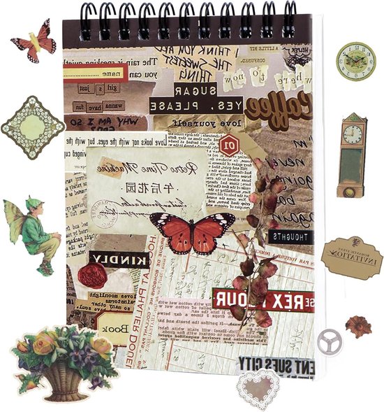 60 Vintage Stickers Set – Retro Herfst Ontwerpen – Voor Scrapbooking, Journaling En Het Versieren Van Laptops Of Agenda's