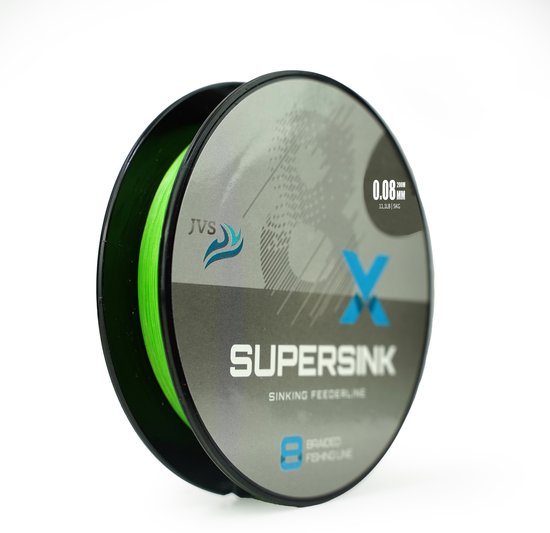 JVS SuperSink 8-Braid - Feederline - 200m - 0.10mm - 8kg - Sinking van Merkloos — afbeelding 3