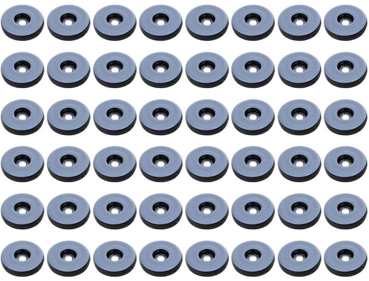 EXCITAT Meubelbeschermers - Schokbestendige meubelglijders - Vloerrollers - Vaste teflonrollen - Ø19 mm - Bescherm uw meubels, stoelen en vloeren effectief - 48 stuks