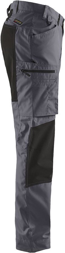 Pantalon de travail Blaklader Service avec Stretch 1459-1845 - Grijs Medium / Zwart - D112