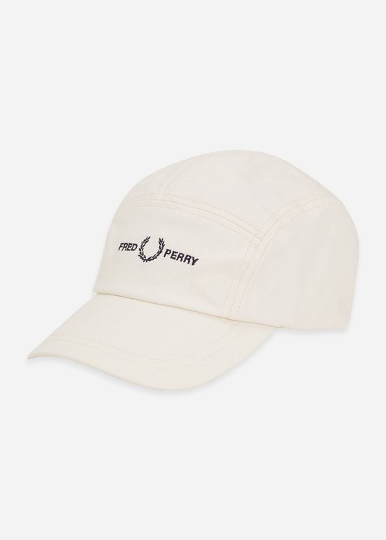 Fred Perry panel flap twill cap ecru bol