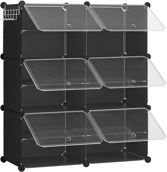 BAKAJI Ruimtebesparend schoenenrek Slim van melaminehout met 3 klapdeuren en dubbele diepte afmetingen 60 x 24 x 120 cm (roze en wit BAKAJI Ruimtebesparend schoenenrek Slim van melaminehout met 3 klapdeuren en dubbele diepte afmetingen 60 x 24 x 120 cm (roze en wit