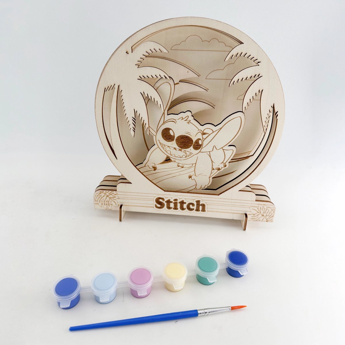 Stitch Houten Knutselen Meisjes – Schilderen voor kinderen – Disney Tekenset Jongens — afbeelding 7
