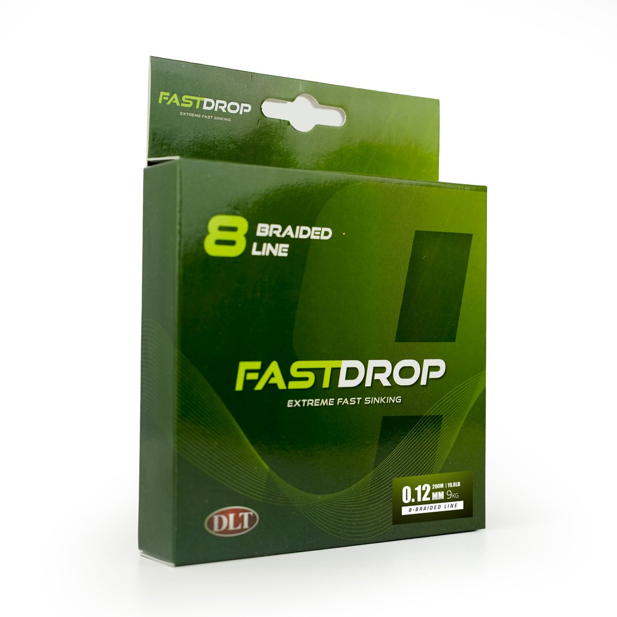 DLT FastDrop 8-Braid - Sinking - 200m - 0.12mm - Yellow - 9kg