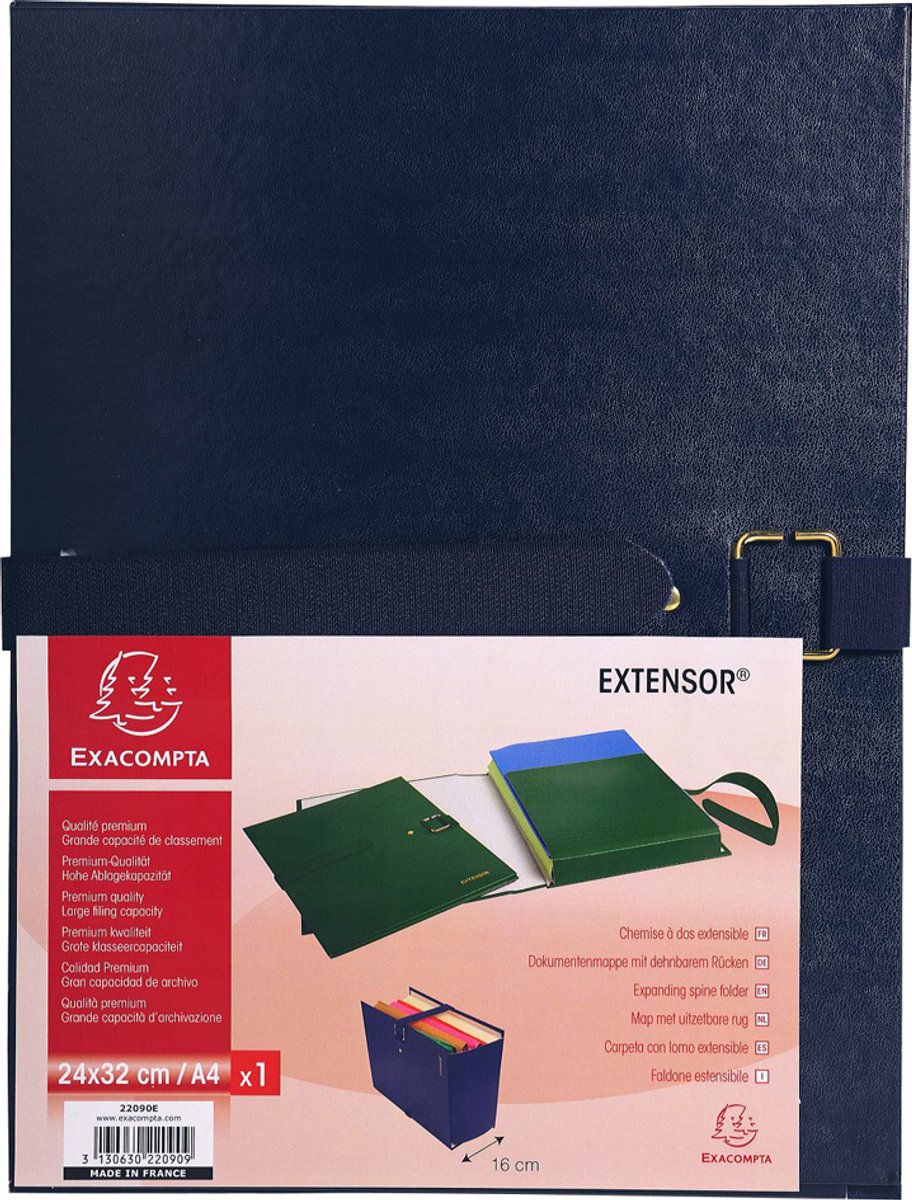 Exacompta Extensor® Balacron - Map met uitrekbare rug en klep - 24x32 cm - Rood - 22009E