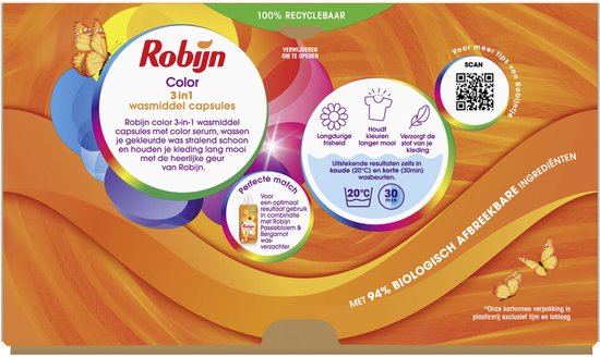 Robijn Wascapsules 3-in-1 Color - 40 stuks