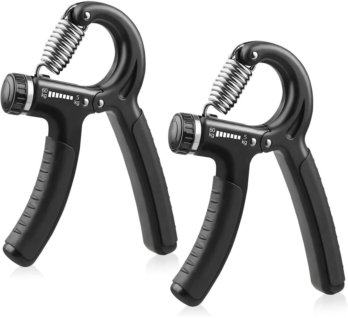 TOVBMUP 2 Stuks Handgripversterker - Onderarmtrainer met Instelbare Weerstand - Telsysteem Met Resetfunctie - Geschikt voor Sporters en Hersteltraining - RVS - 15x10,7x2,5cm