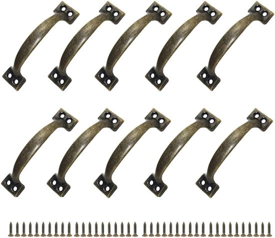 Foto: 10 furniture handles door knob handle rustic zinc alloy spacing for kitchen barn door garden discount 120mm
