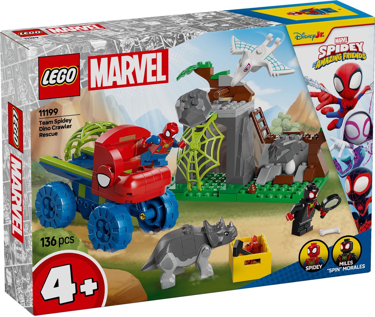 Team Spidey reddingsmissie met dinotruck