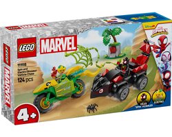 foto van LEGO Marvel Spidey en zijn geweldige vriendjes Spin en Electro achtervolging met dinosaurusvoertuigen - 11198