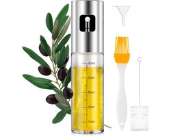 PORTENTUM olieverstuiver. Olieverstuiver voor de keuken. Olieverstuiverfles. Olijfolieverstuiver. Slaoliedispenser voor bakolie en azijn. Kookspraygadget. Airfryer voor olie en citroen, plastic.