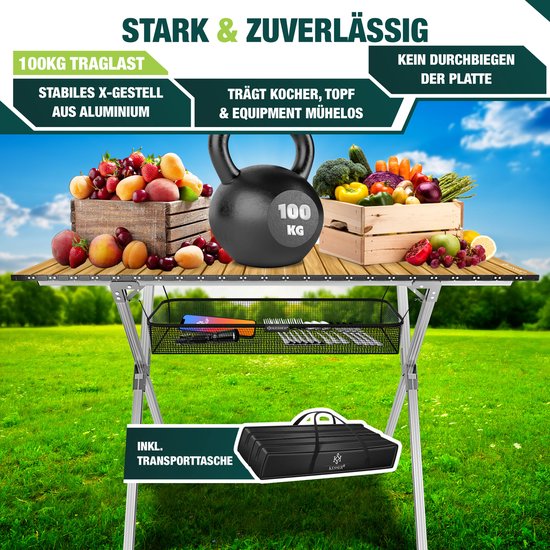 KESSER® Campingtafel inklapbare Tafel - Vouwtafel voor Buiten en Camping - Klaptafel Weerbestendig Tuintafel van KESSER — afbeelding 4