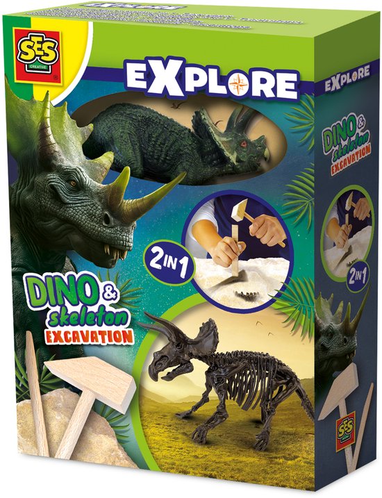 SES Creative - Explore - Dino en Skelet Opgraven 2 in 1