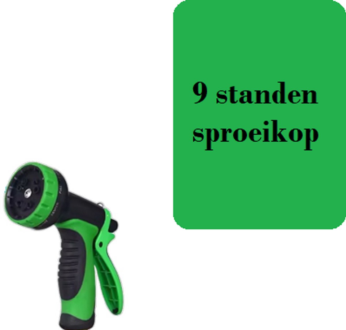 Tuinslangset - 45 meter - zwart/groen - uitrekbaar - 9 standen - opbergtas - koppelstukken - ophanghaak