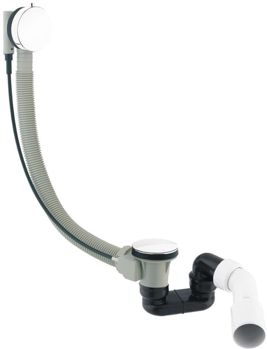 OMNIRES CGS - Badafvoer- en overloopset, lengte 81 cm, glanzend wit TK104-PLUS-3.35+64-SBP