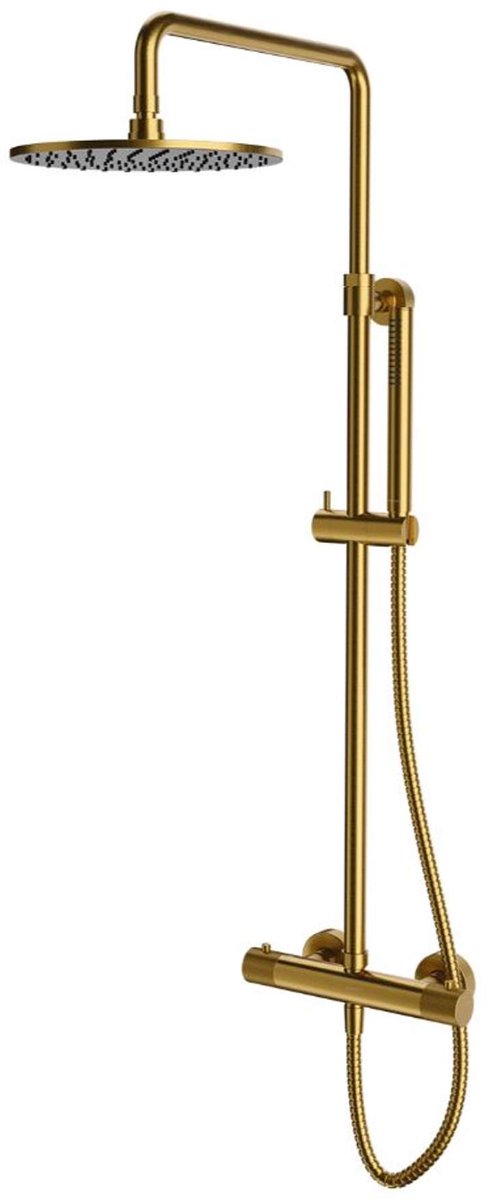 OMNIRES Contour - Doucheset met thermostaat, diameter 25 cm, geborsteld goud CT8044GLB