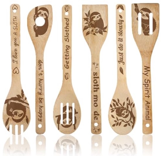 Gepersonaliseerde Star Baker Houten Lepel & Spatel Set