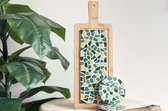 DIY pakket Mozaïek Borrelplank & Onderzetters Groen | mozaïeken | Hobbypakket | Doe het zelf | Knutselen voor volwassenen