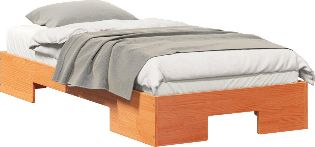 vidaXL - Bedframe - Bruin - 90 - x - 190 - cm