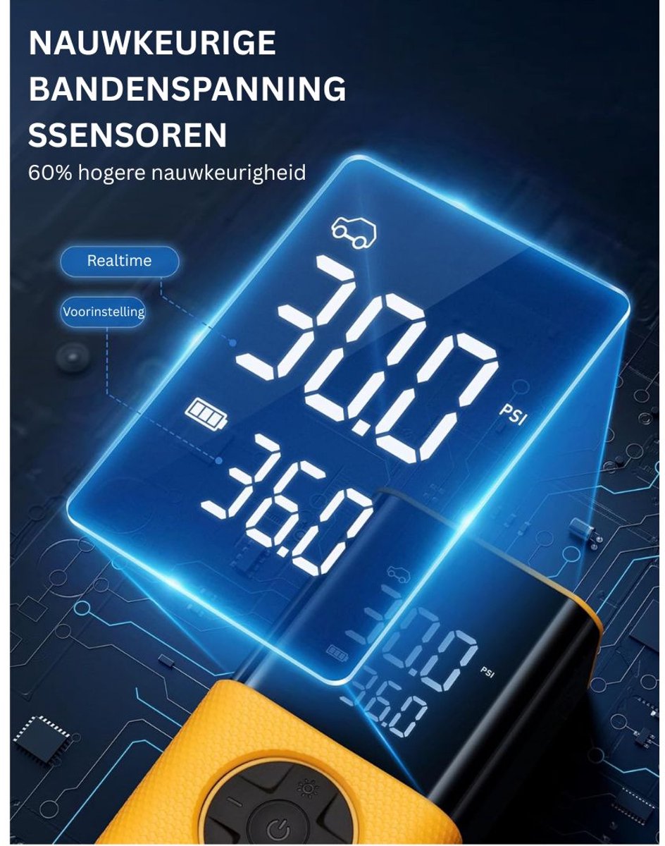 DailySupplies® Autobanden Pomp - Elektrische Fietspomp - Compressor - Luchtcompressor thumbnail 2