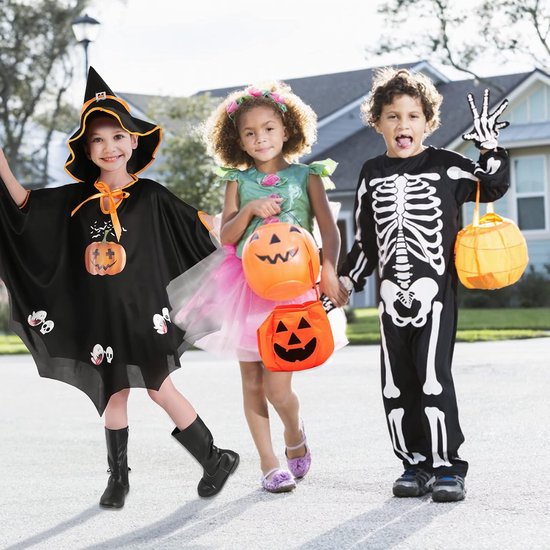 Zwart halloween kostuum meisjes