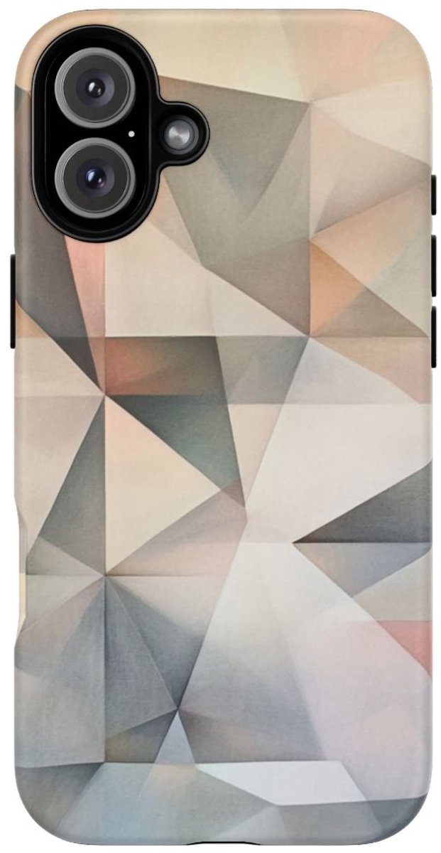 Subtiel Pastel Geometrisch Abstract – Telefoonhoesje Geschikt voor iPhone 16 Plus