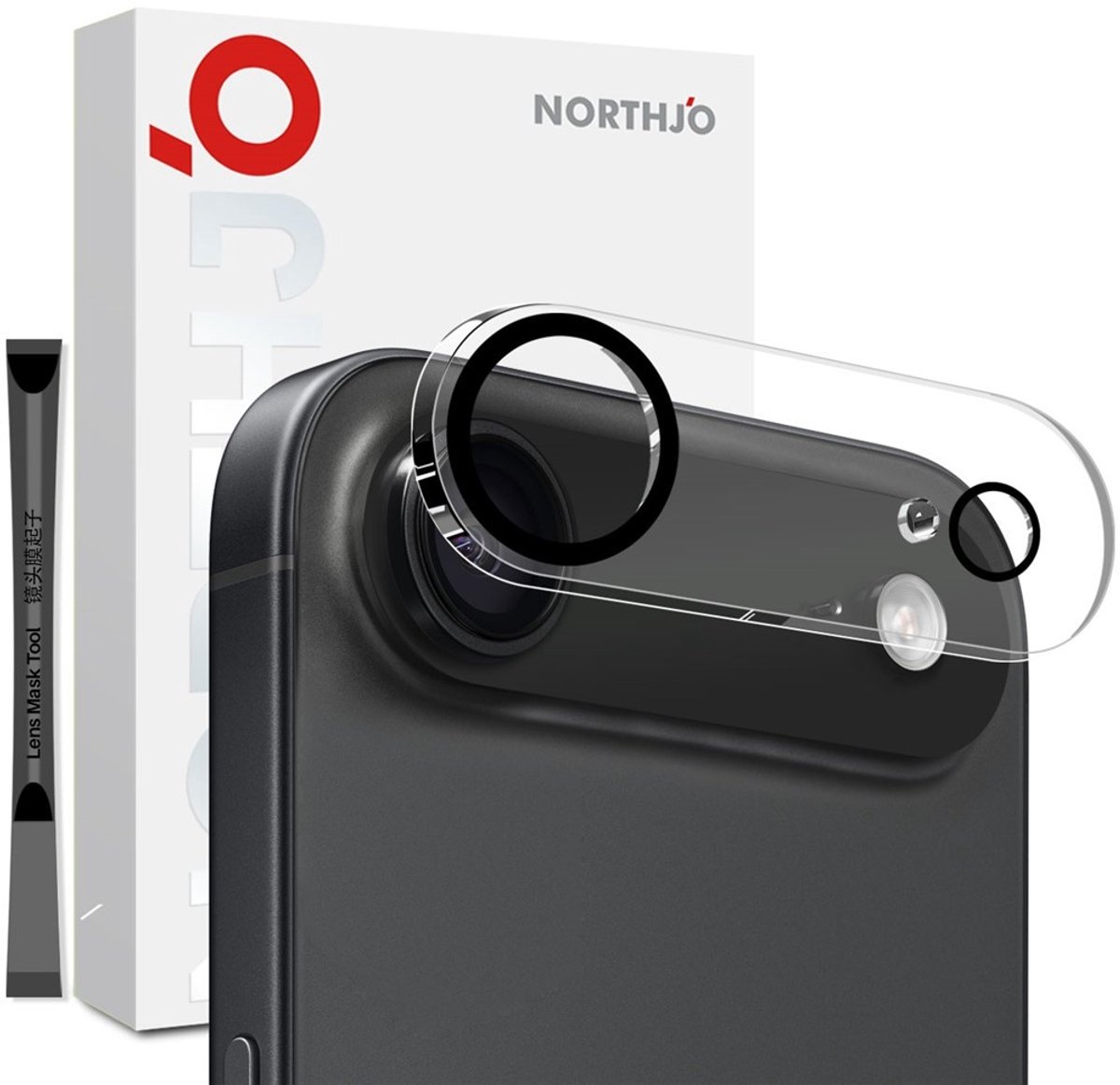 NORTHJO Camera Lens Protector - Geschikt voor iPhone Air Camera Lens Protector - NORTHJO 9H Tempered Glass - Transparant