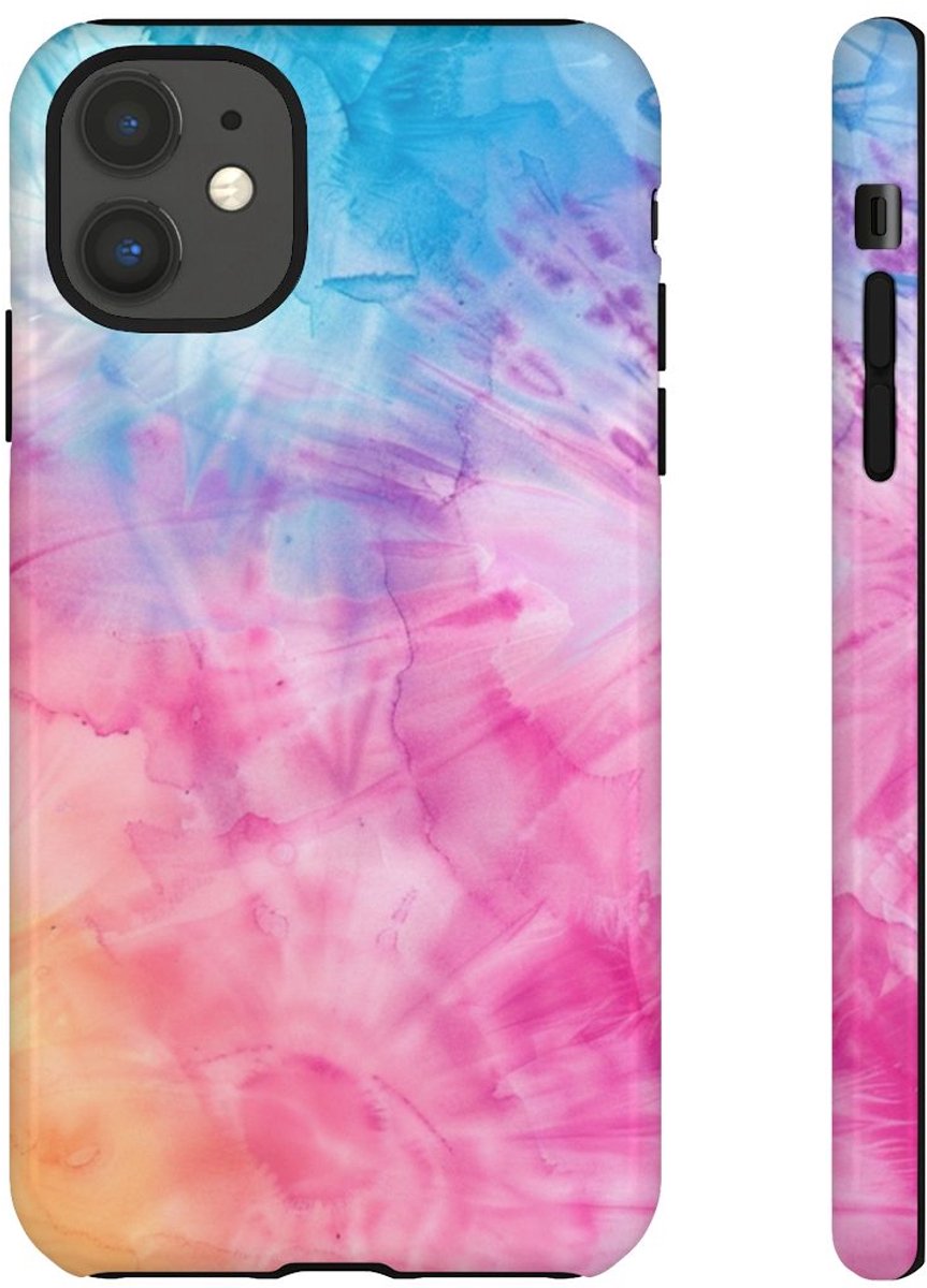 Rustig Tie-Dye Patroon – Telefoonhoesje Geschikt voor iPhone 11