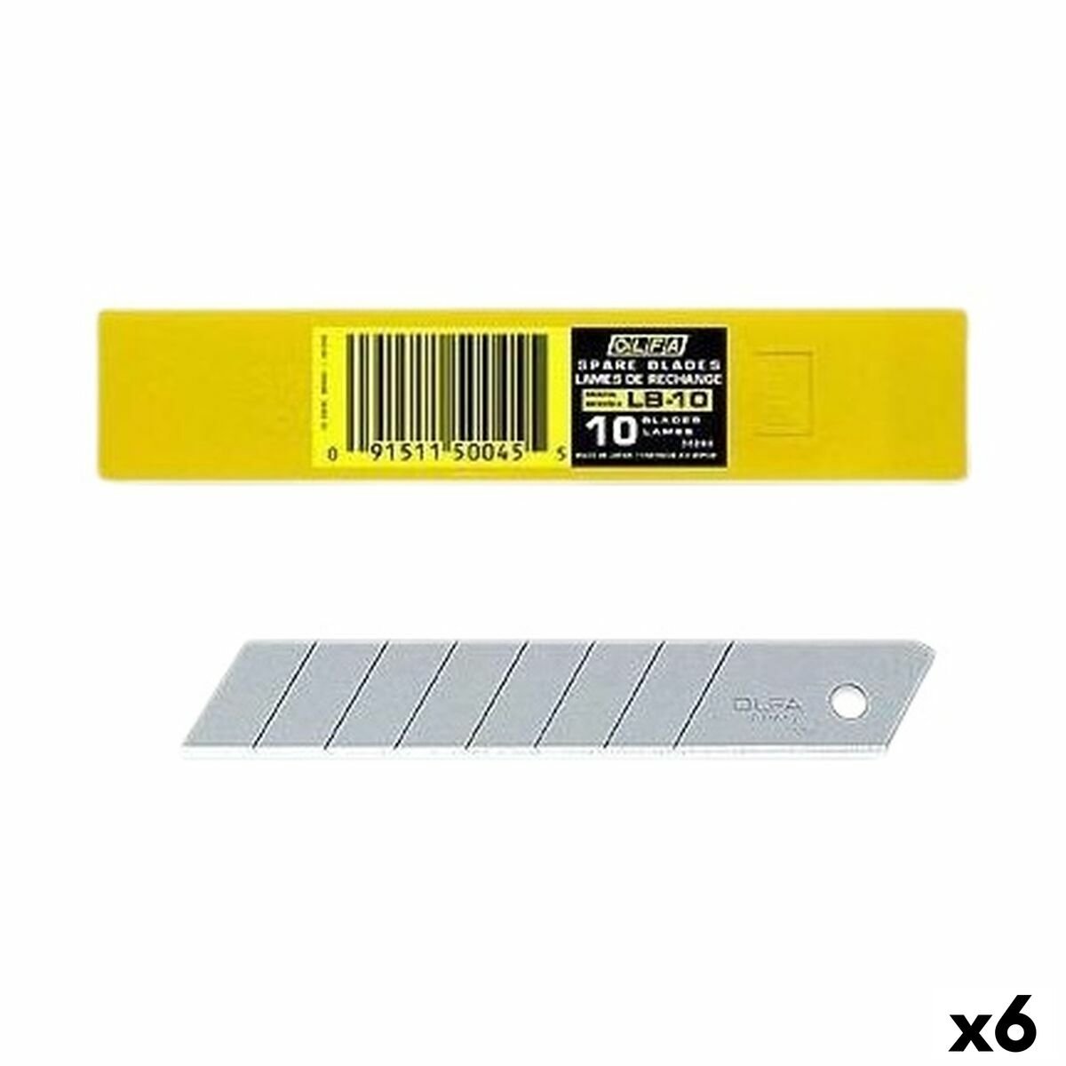Snijmes Olfa 10 x 1,8 cm (6 Stuks)