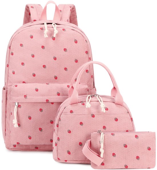 KUIFORTI Kinderrugzak met lunchbox esthetische etui 3 in 1 set