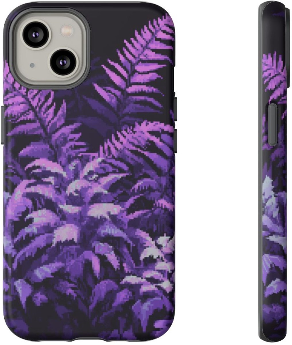 Pixel Art Paarse Varens – Telefoonhoesje Geschikt voor iPhone 14