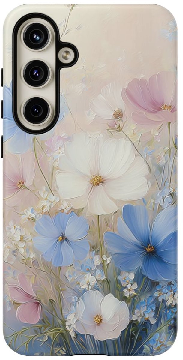 Zacht Pastel Bloemenboeket – Telefoonhoesje Geschikt voor Galaxy S24 Plus